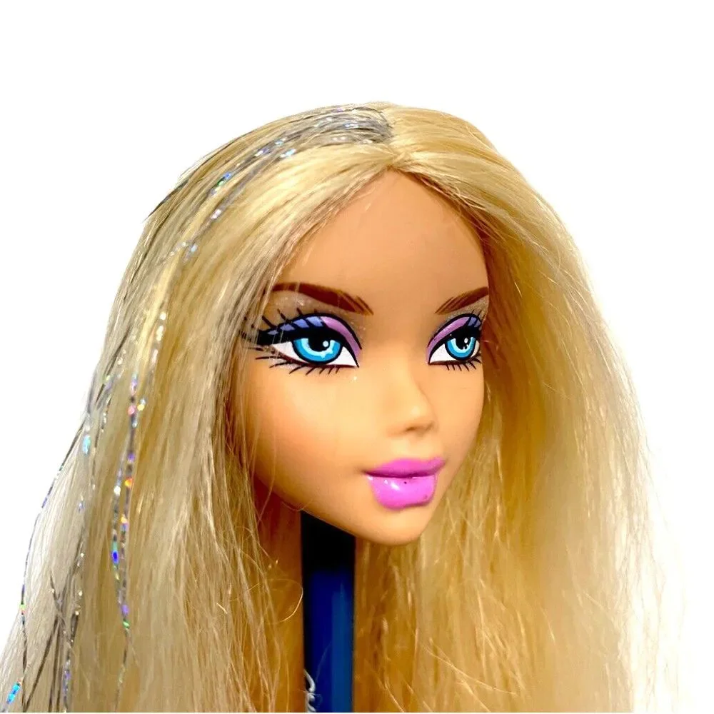 Barbie My Scene Bling Nights Kennedy Doll Glitter Streak Hair HTF Rare Head Only